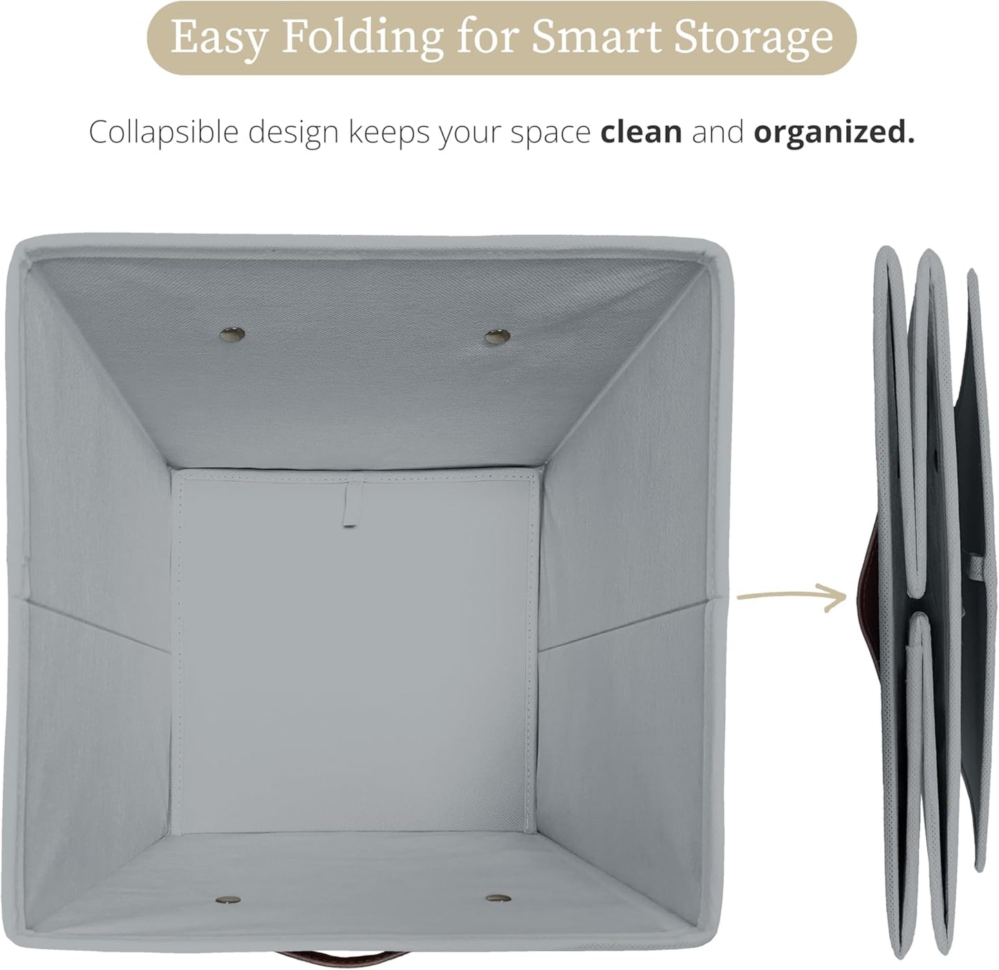 DECOMOMO Cube Storage Bin, Storage Cubes with Labels, Baskets for Shelves Kallax Linen Closet Organizers (Cube 10.5x11"/ 6pcs, Black)