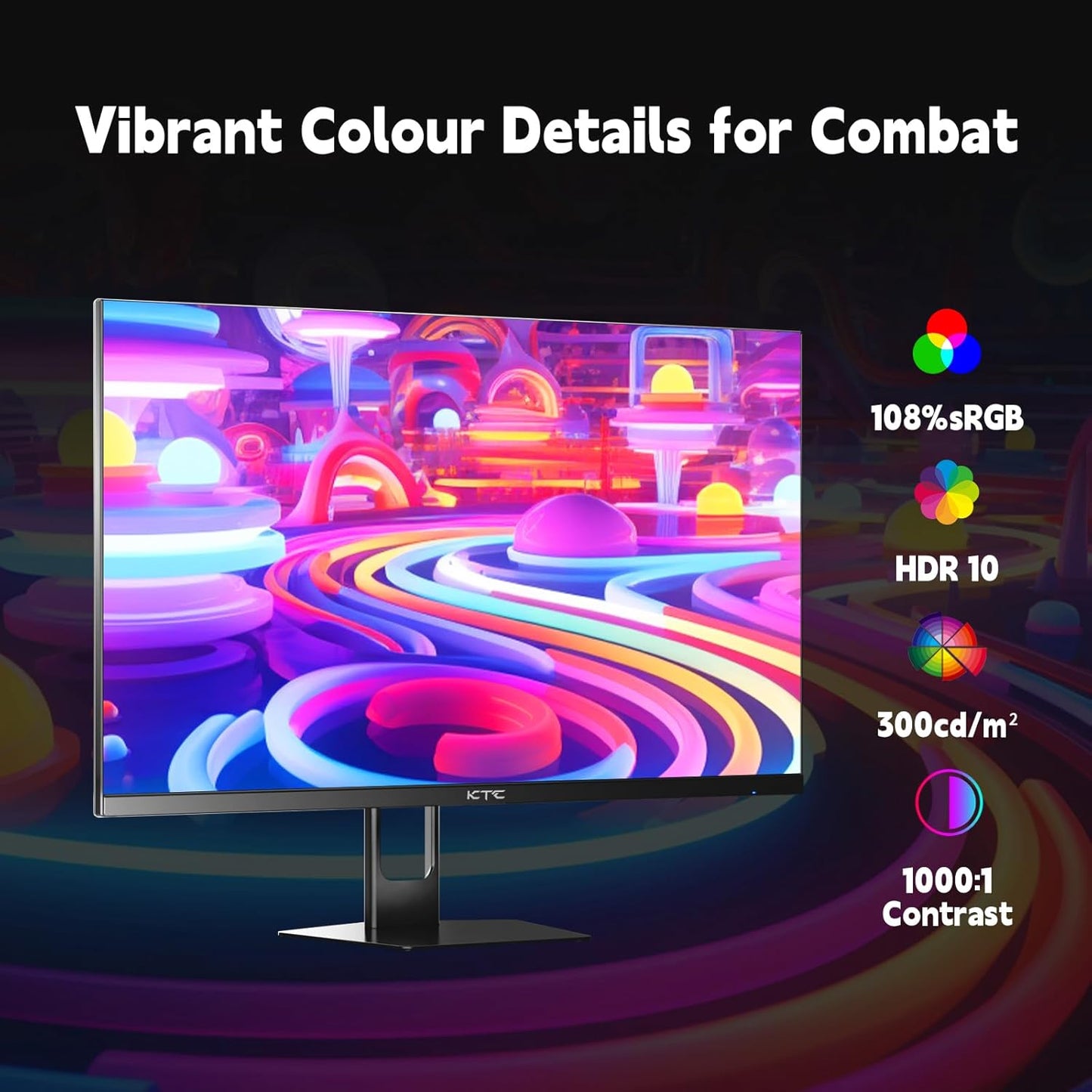KTC 32 Inch 2K Computer Monitor, IPS 1440p Monitor with Ultra-Thin Bezels, HDR10, Freesync/G-sync, HDMI/DP Ports, Tilt Adjustable, Eyecare, Ideal for Business, Office, and Casual Gaming