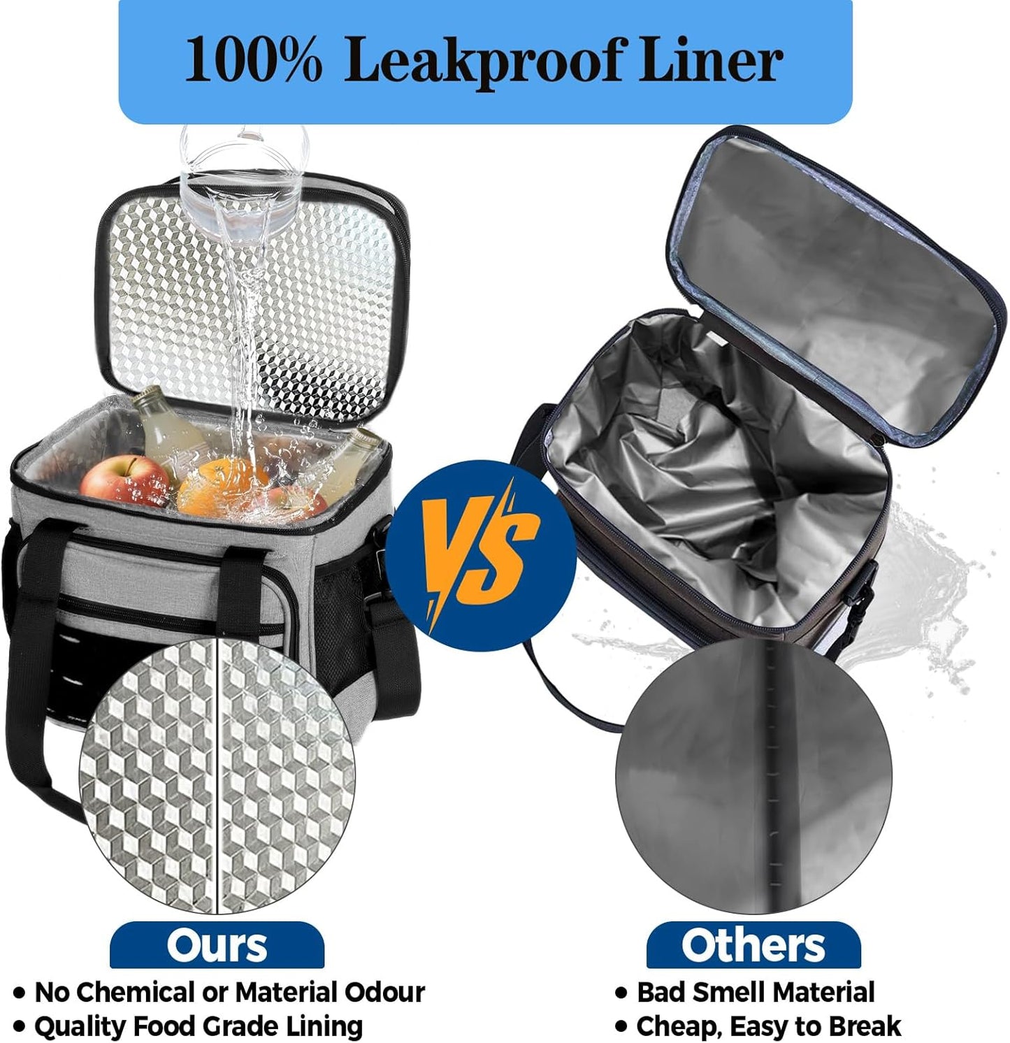 Lunch Box Cooler Bag - Insulated Tactical Lunchbox for Men - XLarge Lunch Pail Lunch Kit for Adults Work Outdoor Shifts Trips Black Camo 25L