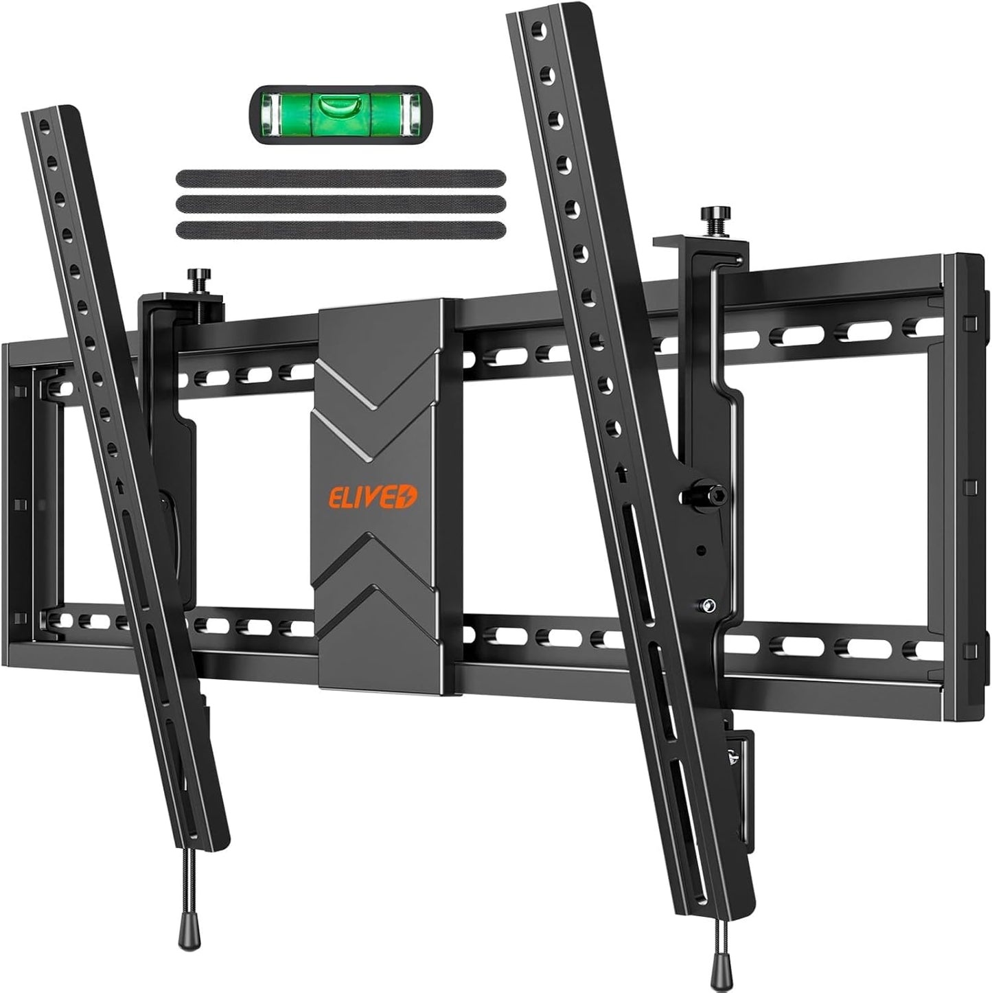 Tilting TV Wall Mount Bracket, Universal TV Mount Low Profile for 26-55 Inch Flat Screen TVs, Ultra Slim, Easy to Install with Tilting Knob, Fits 12''/16'' Studs, Max VESA 400x400mm, 99 lbs. ELIVED