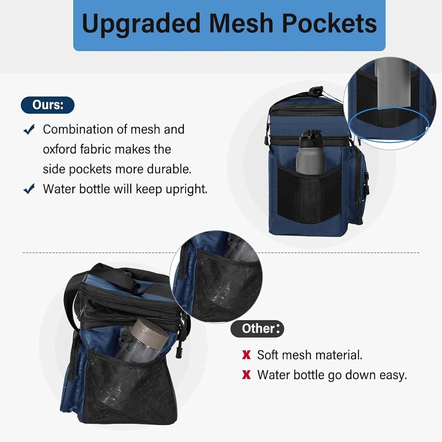 Lunch Box Cooler Bag - Insulated Tactical Lunchbox for Men - XLarge Lunch Pail Lunch Kit for Adults Work Outdoor Shifts Trips Black Camo 25L