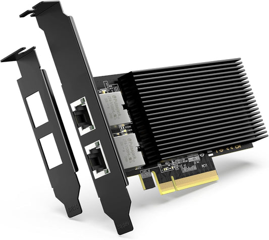 10G PCI-E Network Card with 10Gbps Dual RJ45 Ports, Intel X540-T2 Conrtoller, VIMIN 10Gb Ethernet Adapter Card Compatible with PCI Express X8, X16, Support Windows/Windows Server/Linux/VMware