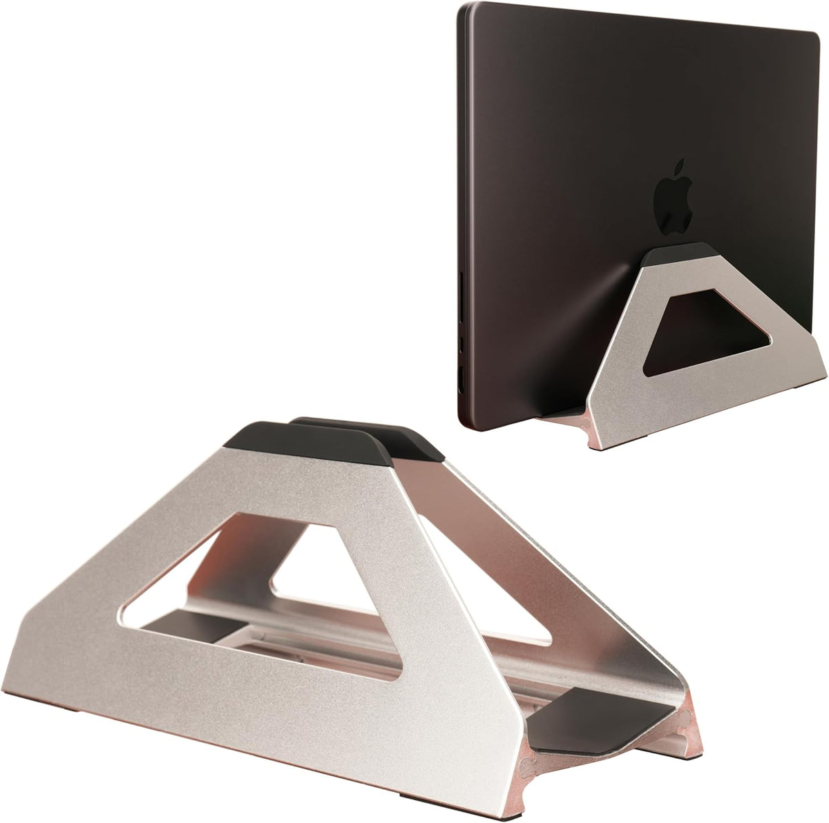 Vertical Laptop Stand for Desk | Tool-Free Adjustable MacBook & Laptop Holder, Space-Saving Aluminum Stand for 10-17" Laptops - PuriLite