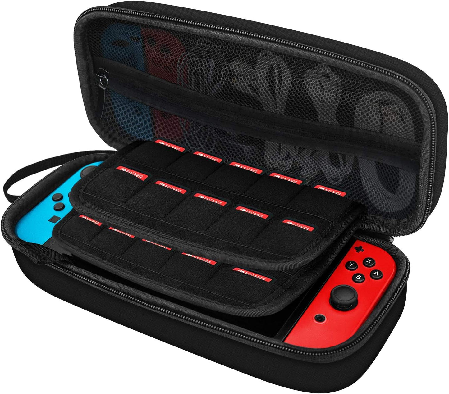 JETech Carrying Case for Nintendo Switch 2 (2025) 7.9 Inch, Hard Shell Portable Travel Bag with 10 Game Card Slots and Accessories Pouch, Lightweight Anti-Scratch Protection (Black)
