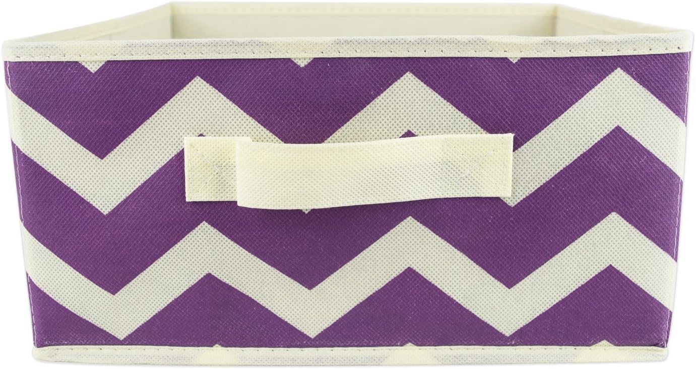 DII Foldable Fabric Storage Containers for Nurseries, Offices, Closets, Home Decor, Cube Organizers & Everyday Storage Needs, (Large - 11 x 11 x 11) Scroll Nautical Blue - Set of 2