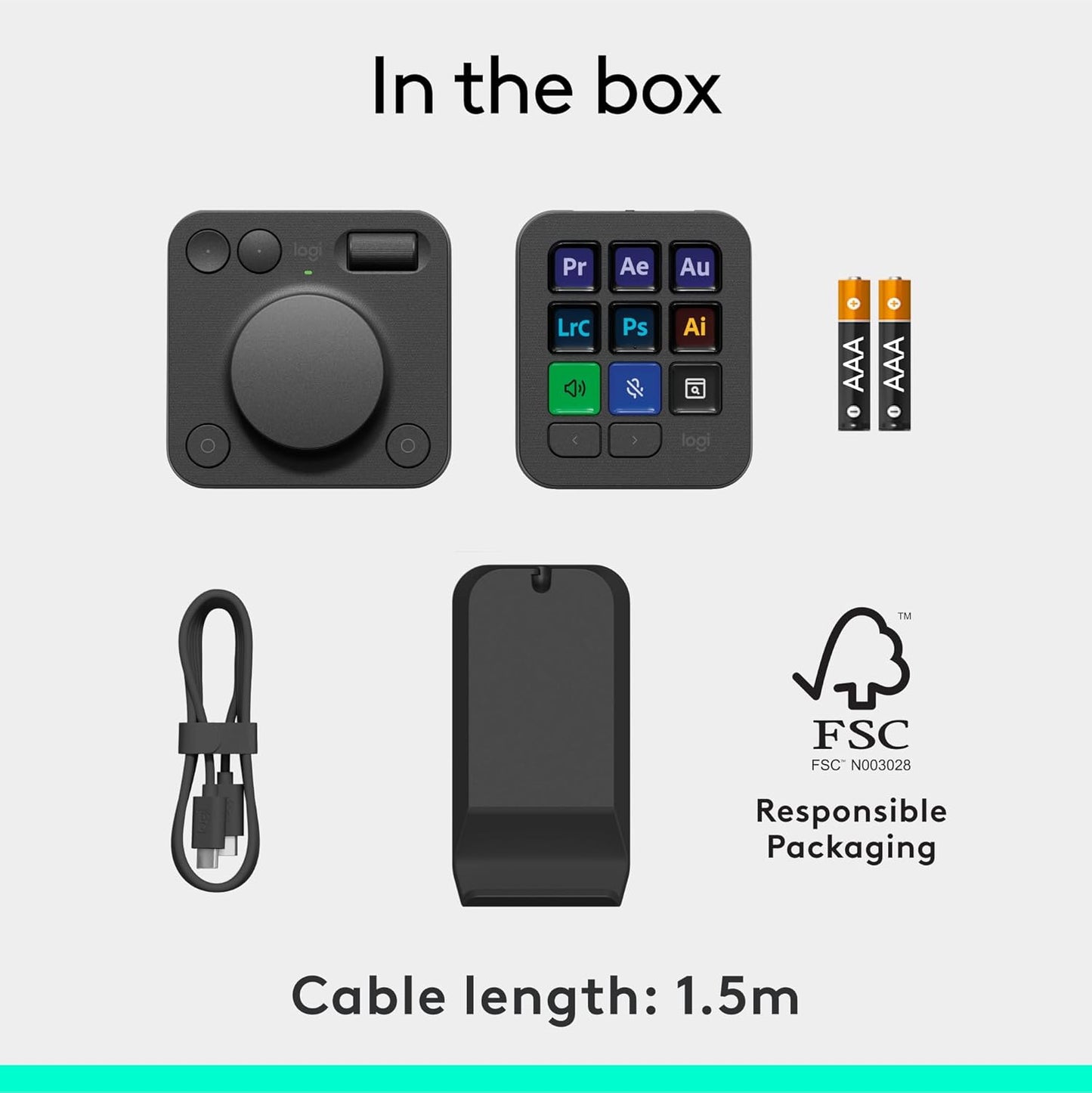 Logitech MX Creative Console - 9 Customizable LCD Keys, Control Dial for Graphic Design, Video Editing, Control Adobe, Zoom, Spotify and More - Graphite, with 3-Month Adobe Creative Cloud Membership