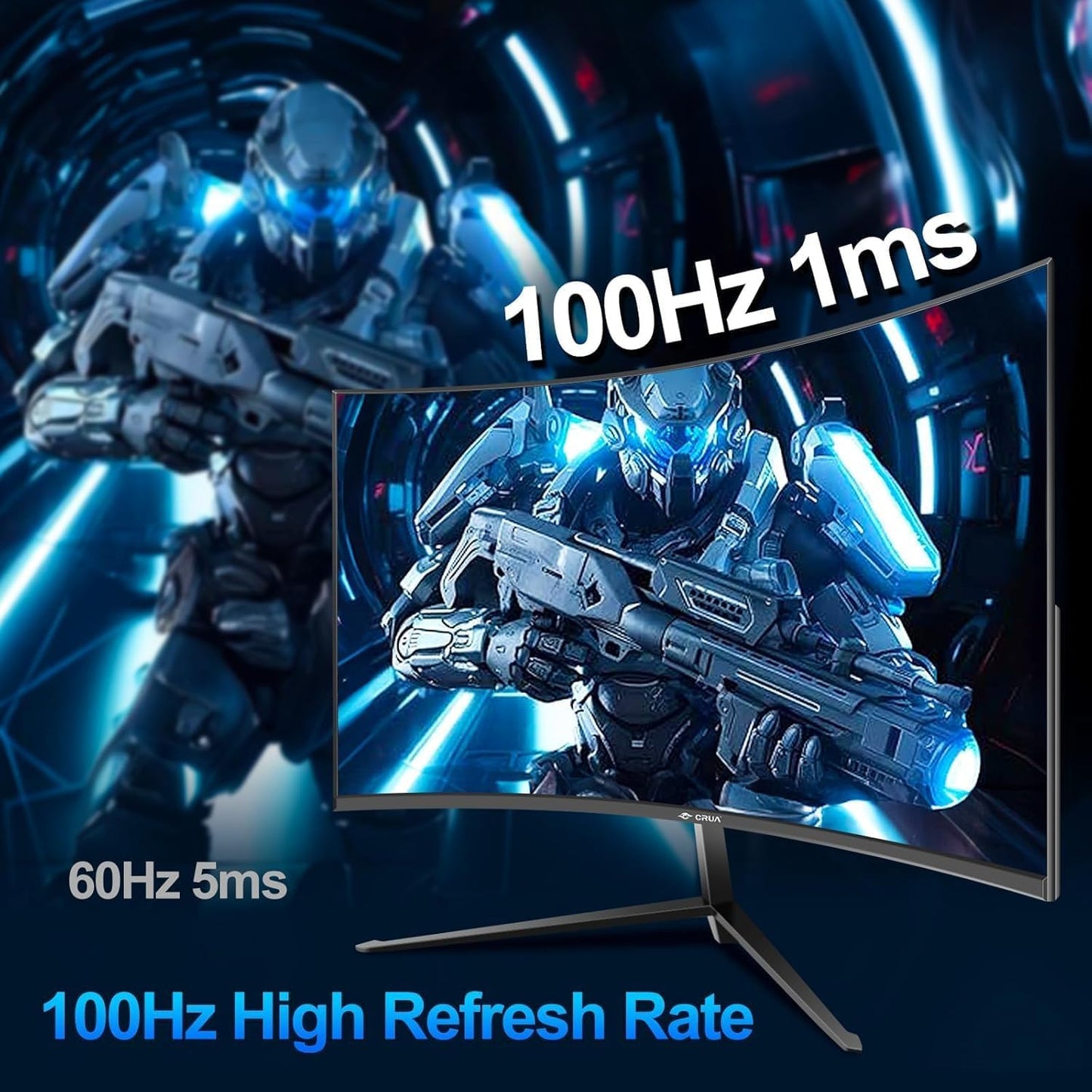 CRUA 34 Inch Curved Gaming Monitor 144HZ, White 21:9 Ultra Wide PC Monitor 1500R WQHD 3440X1440P 120% sRGB Computer Display/VA Panel/PIP& PBP/HDMI2.0 & DP1.4/Tilt Adjustment/Wall Mountable