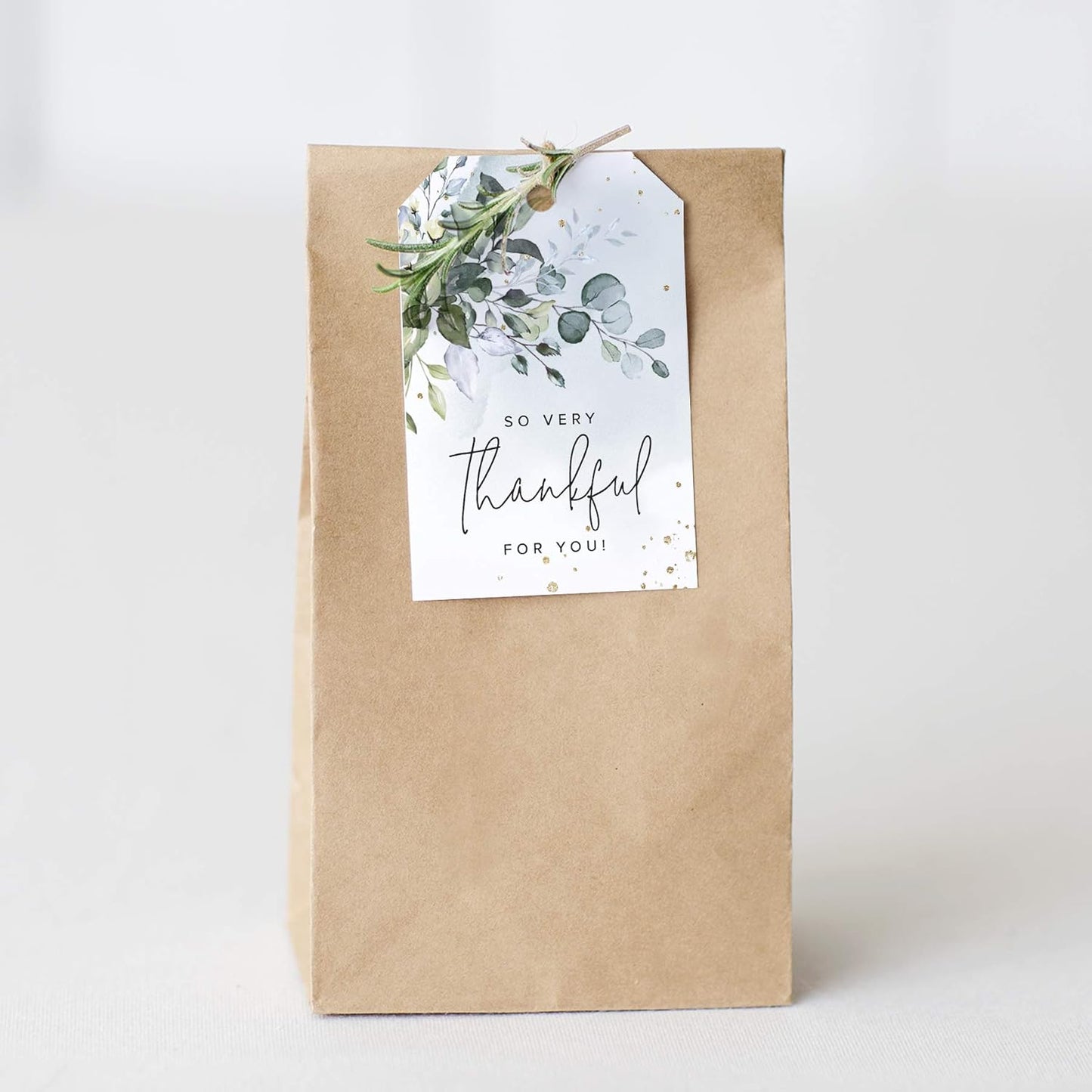 Bliss Collections Thank You Cards - Cards for Weddings, Receptions, Bridal Showers, Baby Showers, Graduations, Special (Rustic Greenery - 25 pieces)