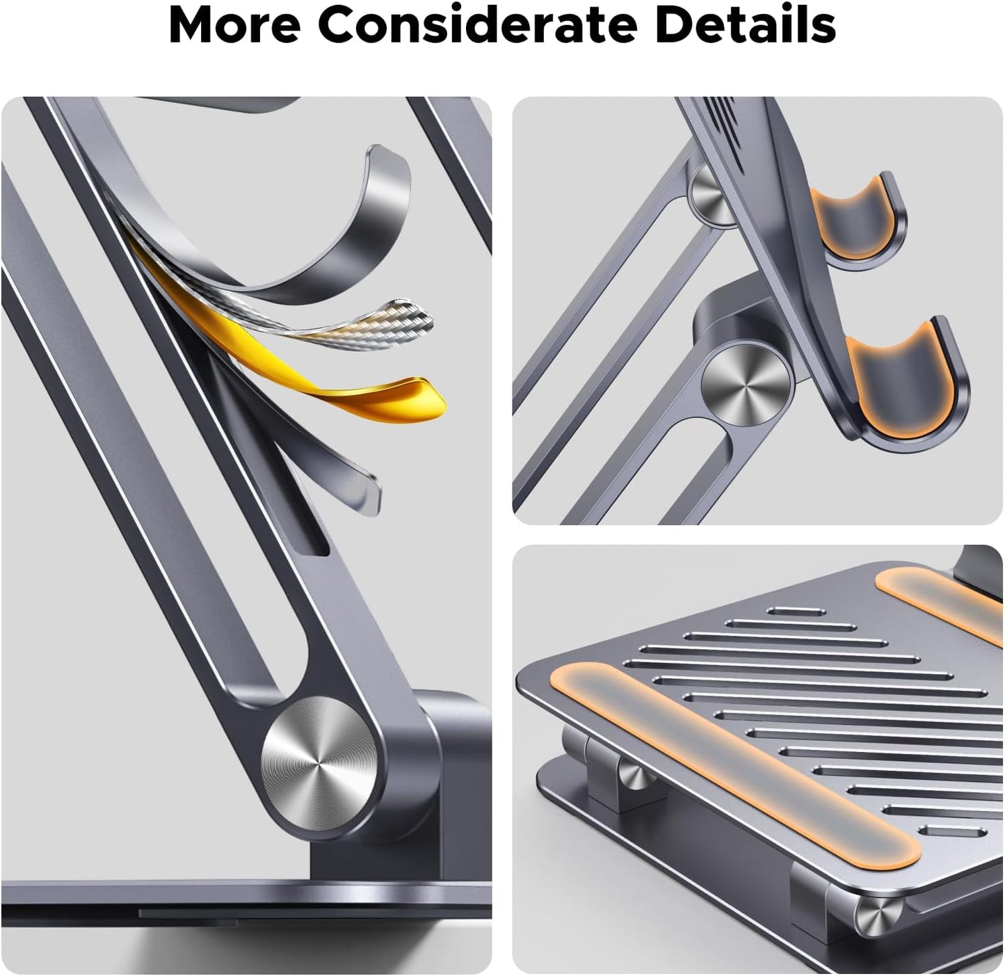 UGREEN Tablet Stand Holder for Desk, Aluminum Desktop Tablet Holder Dock Adjustable Foldable Riser Compatible with iPad Pro 12.9, 9.7, 10.5, iPad Air, iPad mini, Surface Pro, Galaxy Tab, Silver