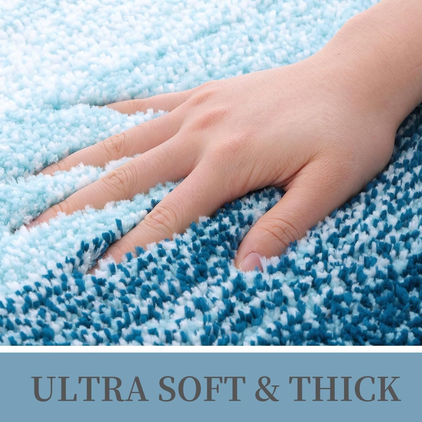 OLANLY Luxury Microfiber Bath Mat, Extra Soft and Absorbent Bathroom Mat, Non-Slip Plush Shaggy Bathroom Rug, Machine Wash Dry, Bath Rugs for Bathroom Floor, Tub and Shower, 16x24, Grey