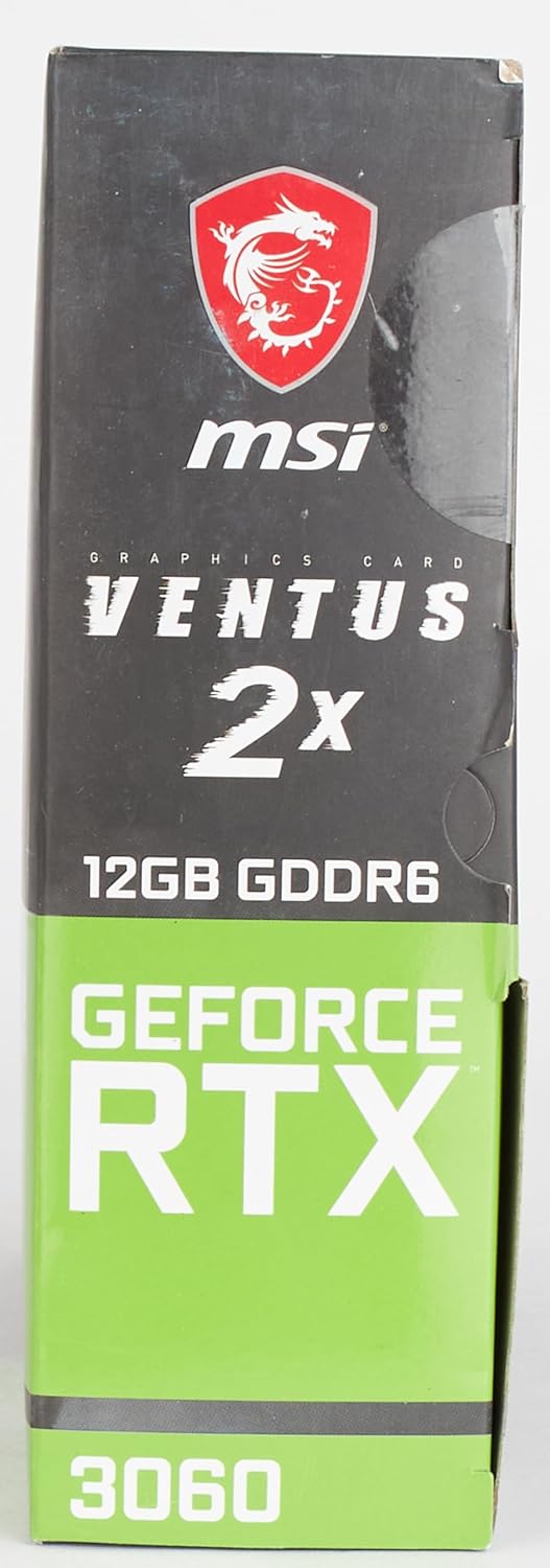 MSI Gaming GeForce RTX 3060 12GB 15 Gbps GDRR6 192-Bit HDMI/DP PCIe 4 Torx Twin Fan Ampere OC Graphics Card (RTX 3060 Ventus 2X 12G OC)