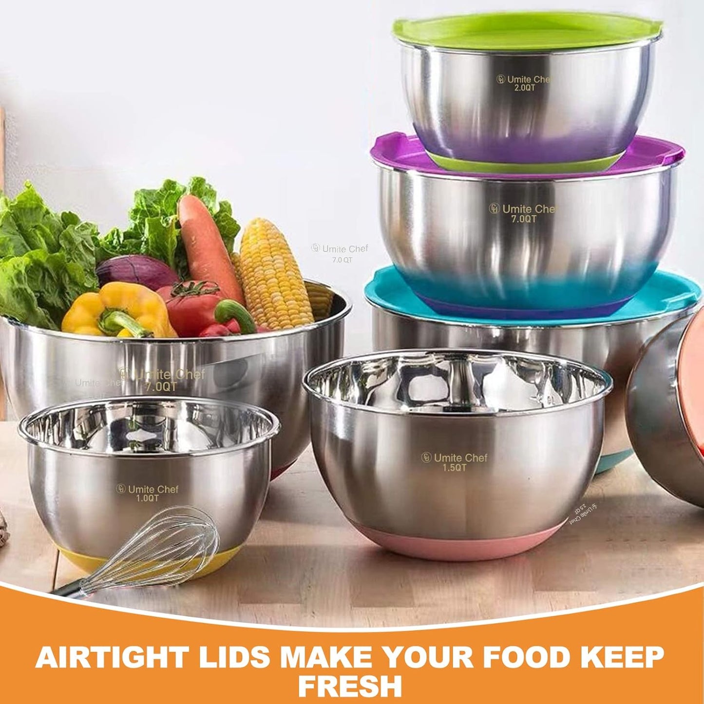 Purilite Select Stainless Steel Mixing Bowl Set