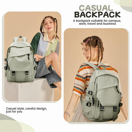School Backpack for Women Men College High School Bags for Boys Girls Casual Daypack Laptop Backpack Waterproof Black Bookbag Travel Rucksack - PuriLite