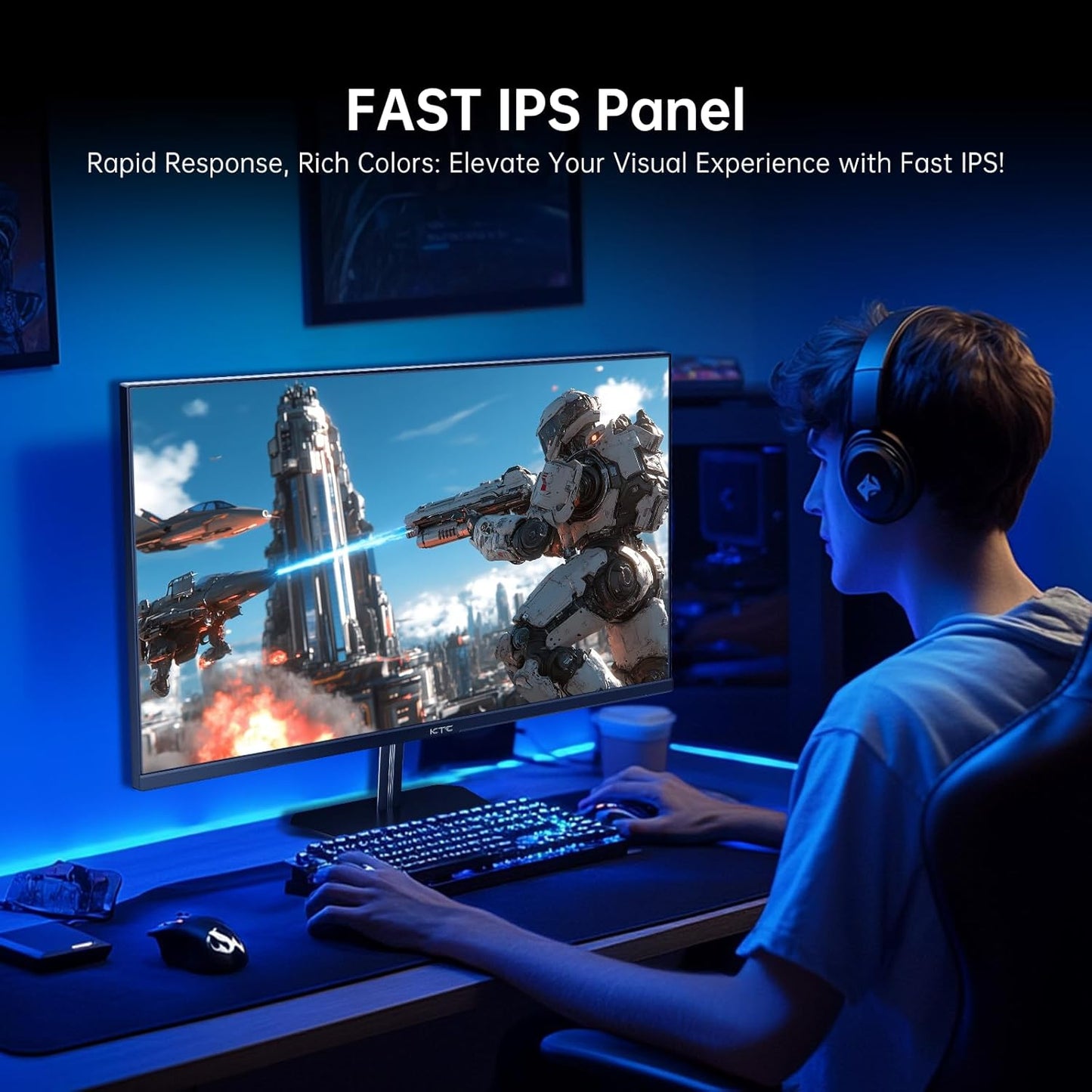KTC 32 Inch 2K Computer Monitor, IPS 1440p Monitor with Ultra-Thin Bezels, HDR10, Freesync/G-sync, HDMI/DP Ports, Tilt Adjustable, Eyecare, Ideal for Business, Office, and Casual Gaming