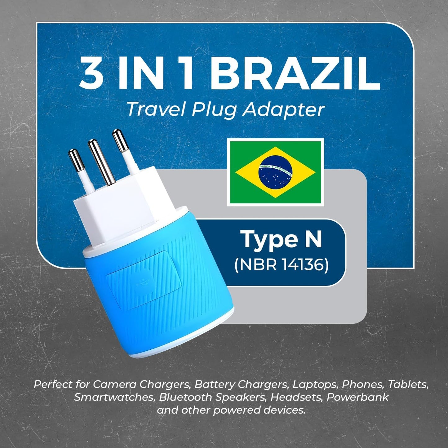 OREI South Africa, Botswana, Namibia Travel Plug Adapter with Dual USB - USA Input - Type M (U2U-10L), Will work with Cell Phones, Camera, Laptop, Tablets, iPad, iPhone