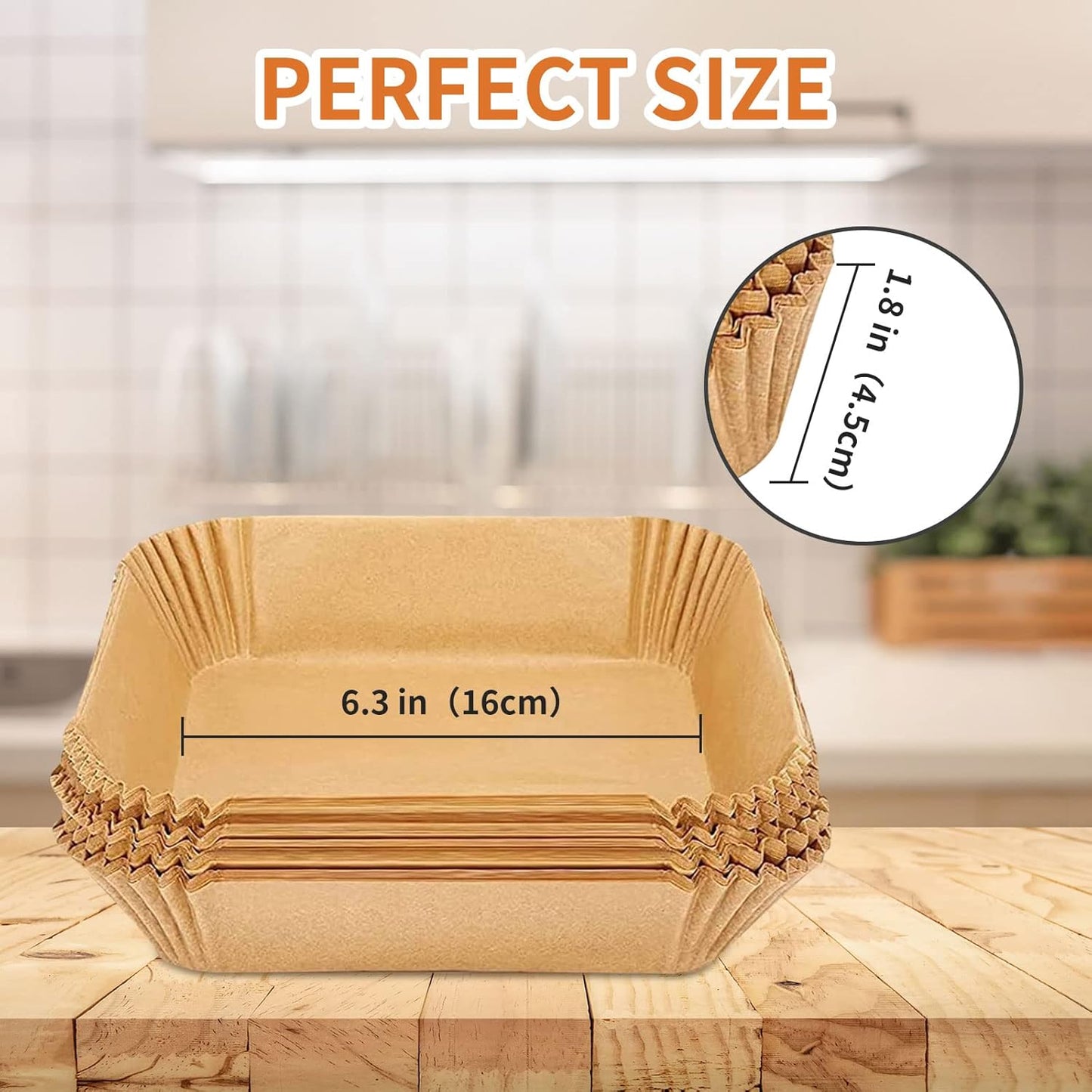 GOFFUGT Air Fryer Disposable Paper Liner,100PCS Round Airfryer Paper Liners,9" Natural Parchment Paper for Air Fryer Oil-Proof Water-Proof,Food Grade Parchment for AirFryer,Steamer,Microwave Etc