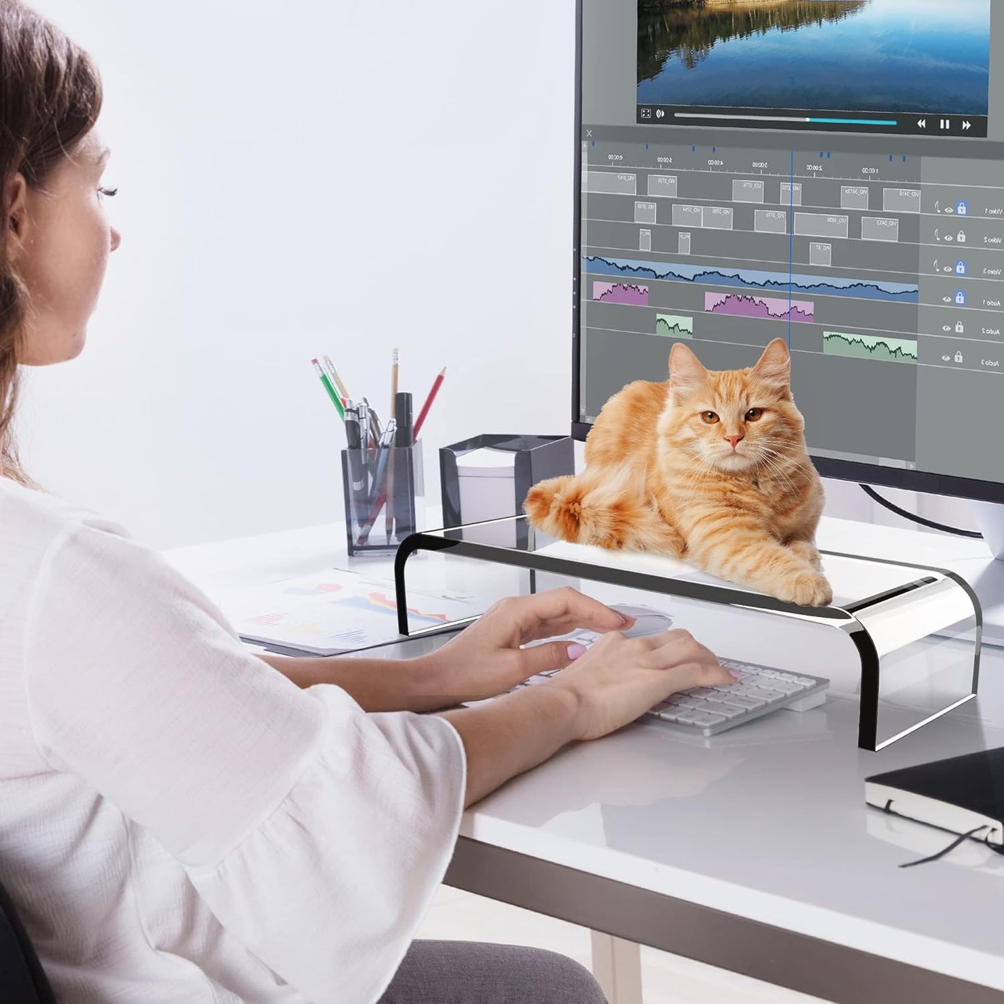Purilite Select Premium Acrylic Monitor Stand