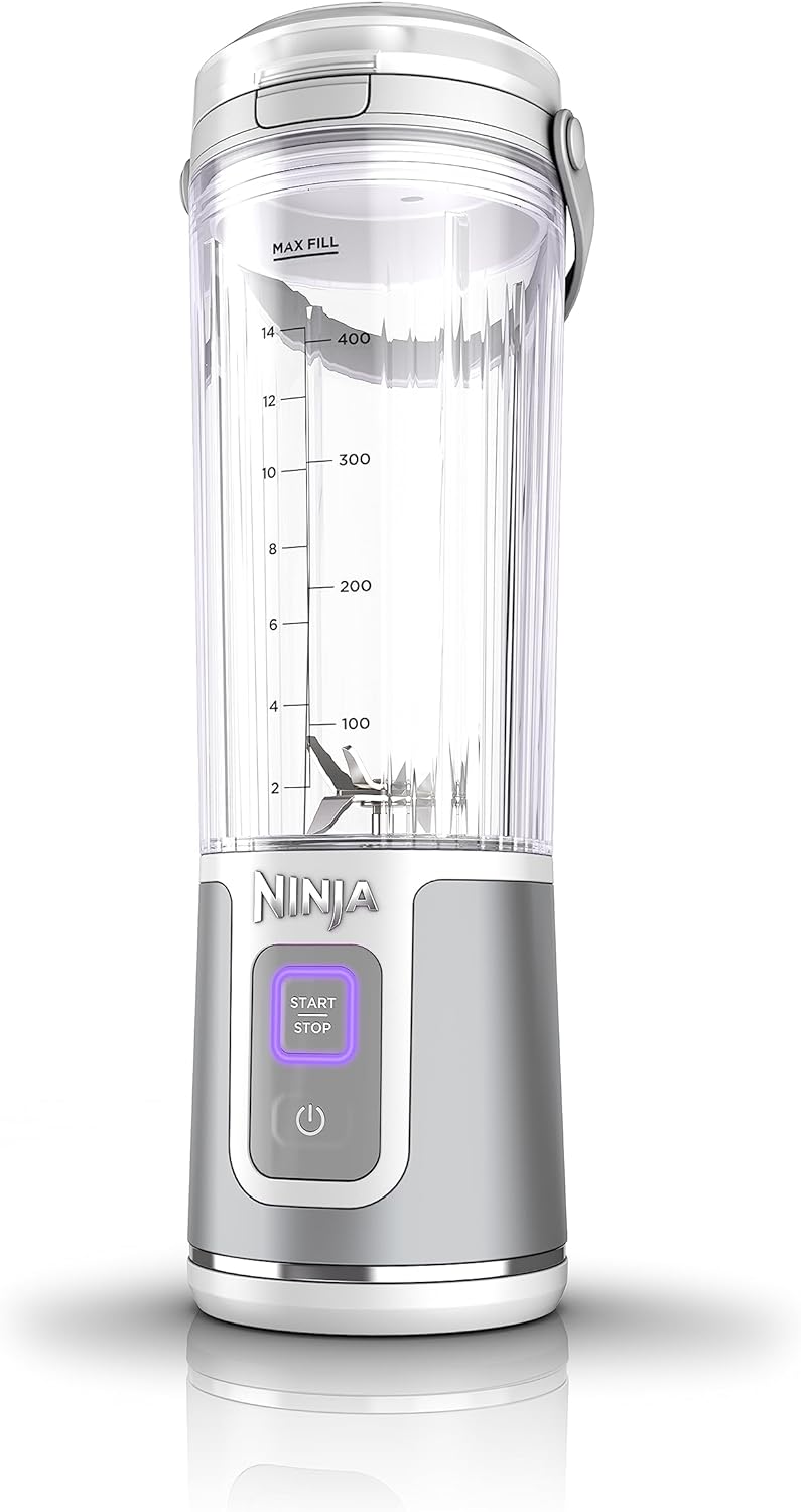 Ninja Blast Portable Blender, Cordless, 18oz. Vessel, Personal Blender for Shakes & Smoothies, BPA Free, Leakproof Lid, USB-C Rechargeable, Black, BC151BKC (Canadian Version)