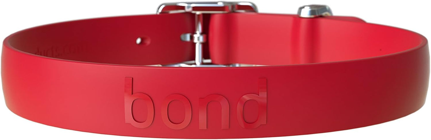 Bond Pet Waterproof Dog Collar - Durable, Comfortable, Adjustable, Wear Resistant and Easy to Clean for Puppies and XSmall Dogs (Orange, XSmall)