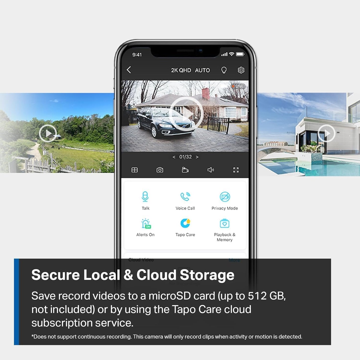 TP-Link Tapo Solar-Powered Security Camera Kit, 2K Wireless Battery Camera w/Solar Panel Base, Smart Person Detection, SD/Cloud Storage, Spotlight Color Night Vision, No Hub Needed (Tapo C410 KIT)