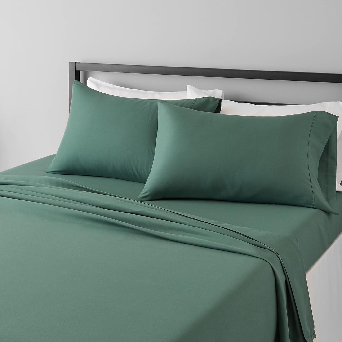 Amazon Basics Lightweight, Breathable Microfiber 4-Piece Bed Sheet Set with 14-Inch Deep Pockets, Full, Blush Pink, Solid