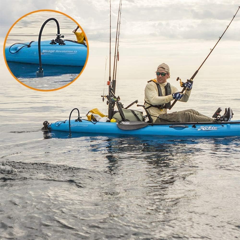 LUCKY Fish Finder Transducer Mount Arm Kayak Bracket Transducer Mounting Arm Flexible for Boat Canoe Kayak Fishing