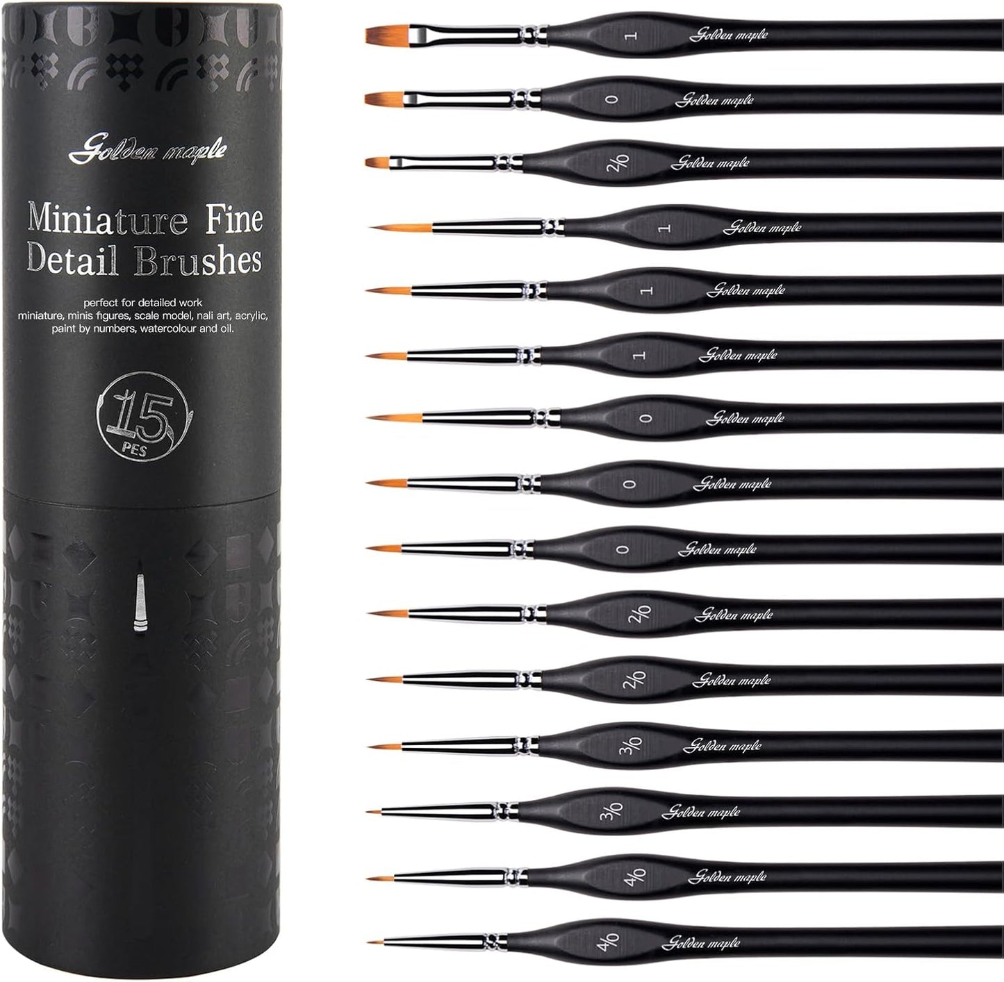 Detail Paint Brushes Set 10pcs Miniature Brushes for Fine Detailing & Art Painting - Acrylic, Watercolor,Oil,Models