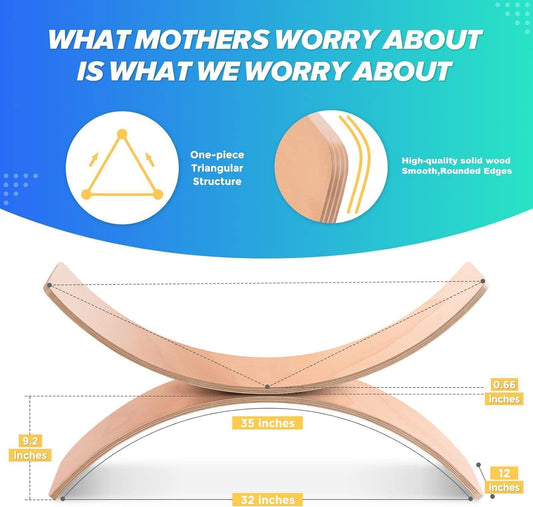 WELIN Balance Board Kids, 35 Inch Wooden Wobble Board for Toddlers & Adults