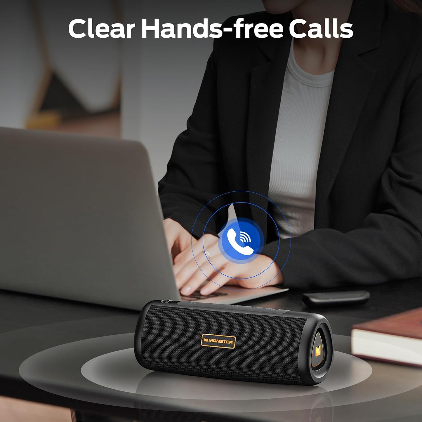 Monster S230 Portable Bluetooth Speaker, Speakers Bluetooth Wireless with 30W Loud Stereo Sound, Wireless Stereo Pairing, 24H Playtime, Bluetooth 6.0 Supports TF Card, AUX for Outdoor/Home/Party