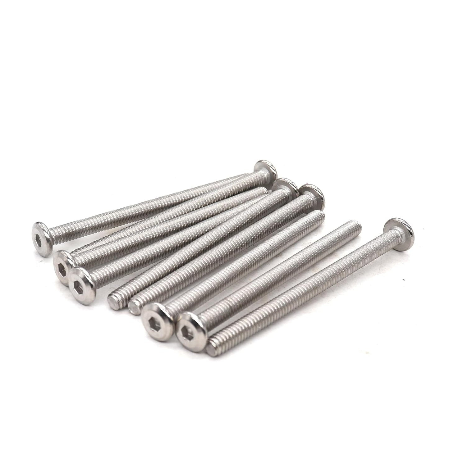 binifiMux 4pcs M10-1.25 x 70mm Serrated Flanged Hex Bolts Flange Hexagon Screws, Stainless Steel 18-8 (304), Plain Finish, DIN 6921