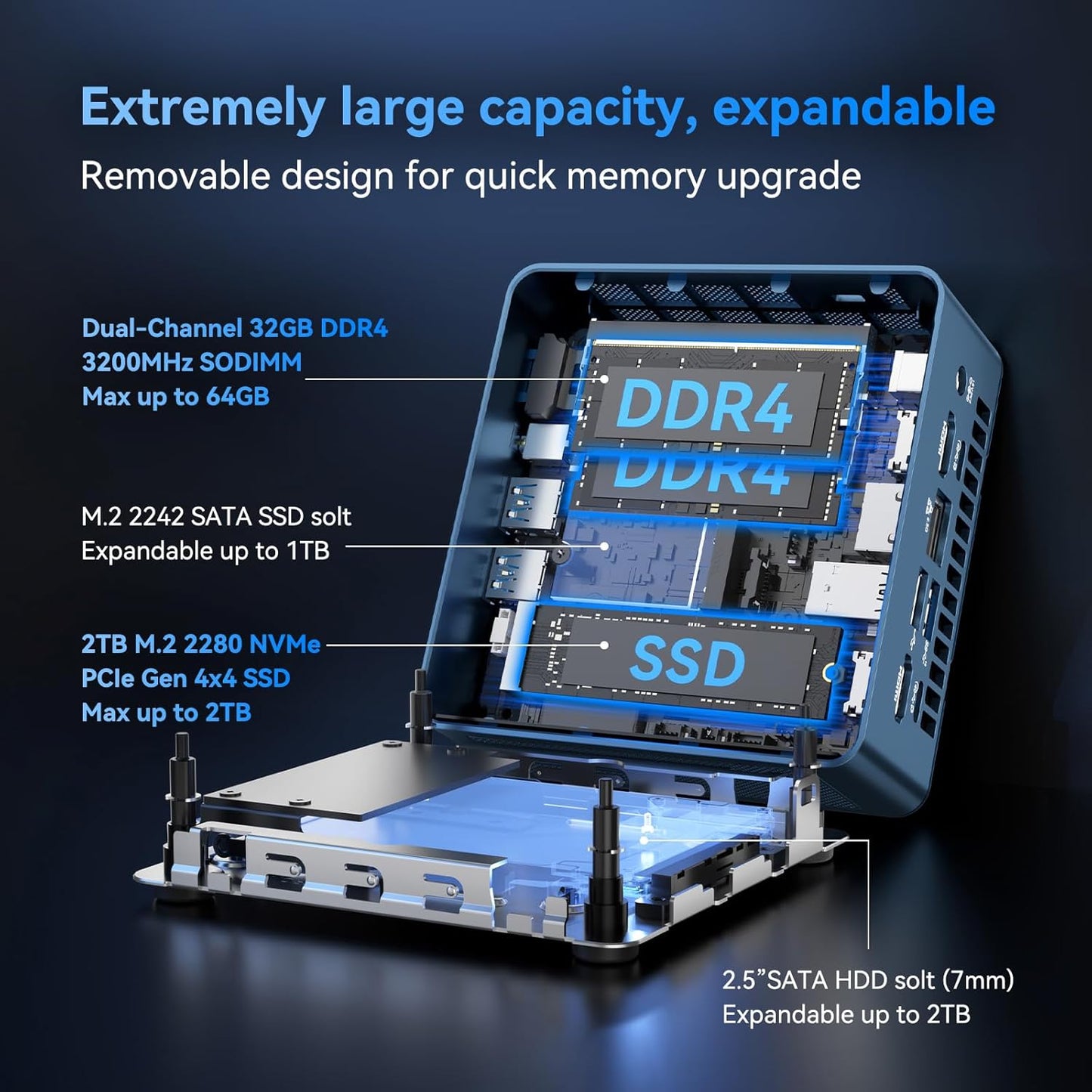 GEEKOM IT13 2025 Mini PC 2025 Edition with 13th Gen Intel i9-13900HK, NUC 13 Mini Computers(14C/20T), 32GB RAM&1T M.2 2280 NVMe Gen4*4 SSD, Windows 11 Pro/Wi-Fi 6E/Bluetooth 5.2/USB 4.0/2.5G LAN