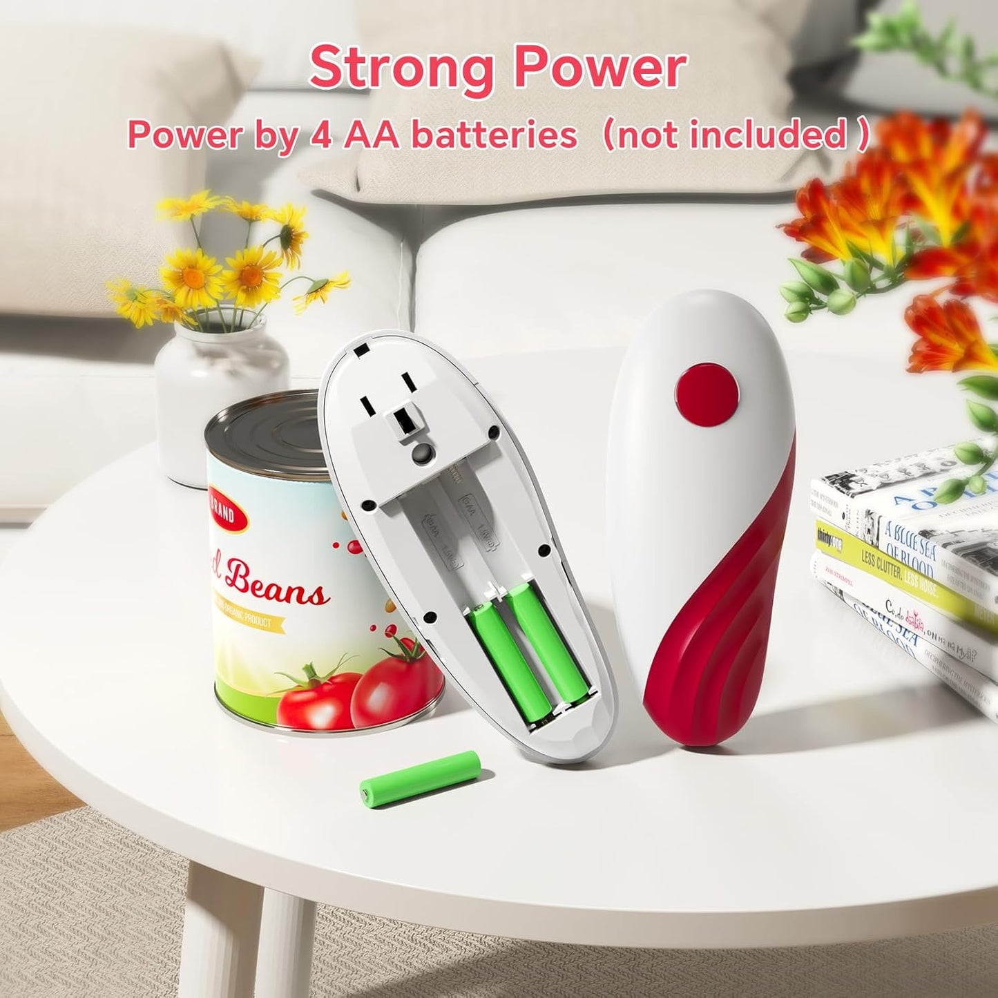 Osnil Rechargeable Electric can Opener for Seniors, Arthritis and Mum Automatic Open Any Size can with Smooth Edge Food-Safe with Rechargeable Battery and USB Cable