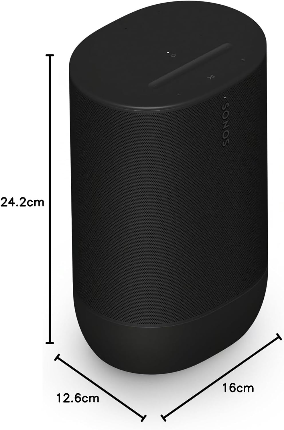 Sonos Move 2 - Black - Wireless Portable Bluetooth Speaker