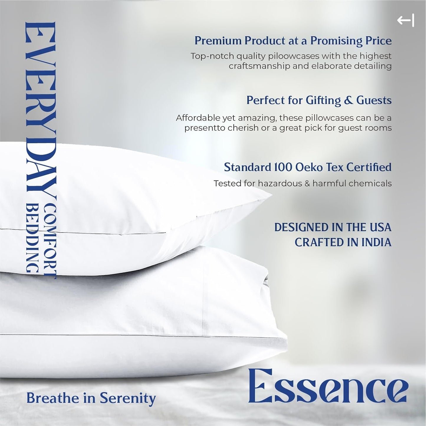 Mayfair Linen 100% Organic Cotton Percale Sheets Full Size - White Cotton Percale Sheets Full, 4 Piece Full Percale Sheet Sets, Soft & Crisp, Cooling Sheets, 16" Deep Pocket Hotel Sheets Full Size