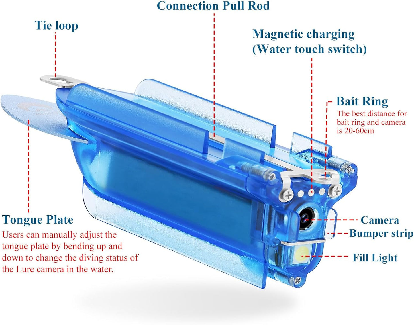 Wireless Underwater Fishing Camera 1080P HD – 98 FT Waterproof ROV Lure Action Fish Finder with 2 Hr Battery, App & Wi-Fi Control | Portable Ice, Lake, Boat, Kayak Fishing