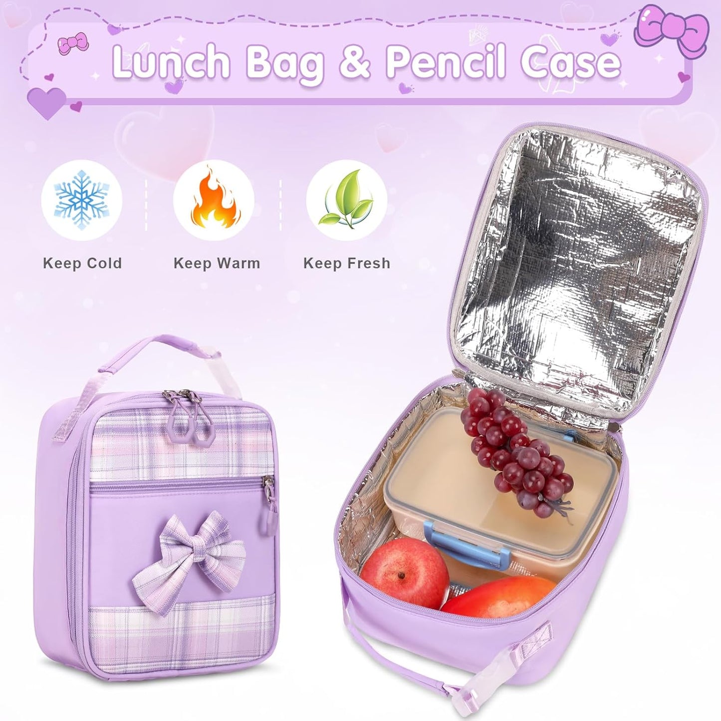 ACESAK Girls Backpack - 3PCS Backpack for Girls Cute School Backpacks for Girls Kindergarten
