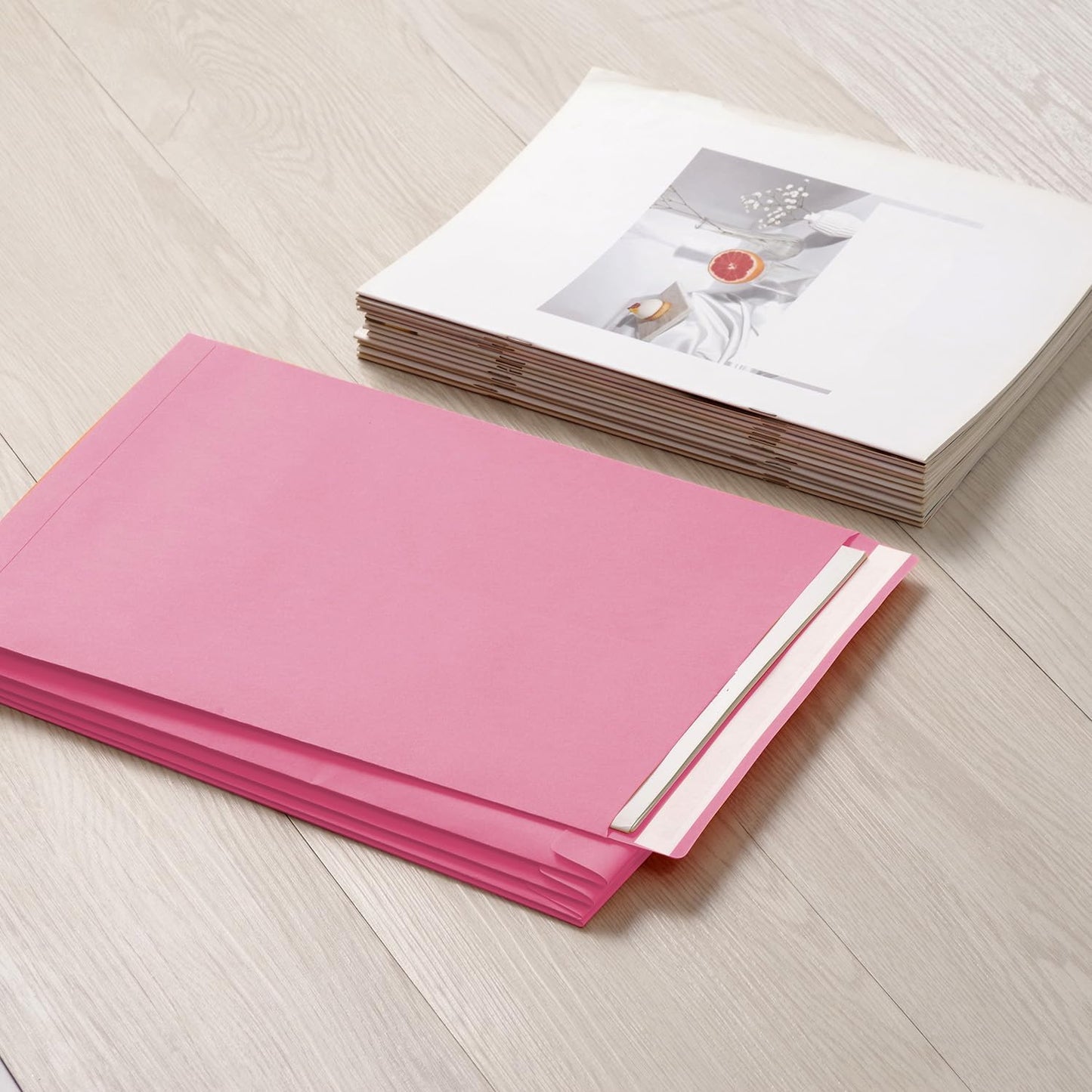 Tanshuqin 9" x 12.75" Self-Seal Catalog Envelopes 32lb Kraft Envelopes for Invitation Cards, Organizing and Storage, Pictures, Photos, Documents (100 PCS)