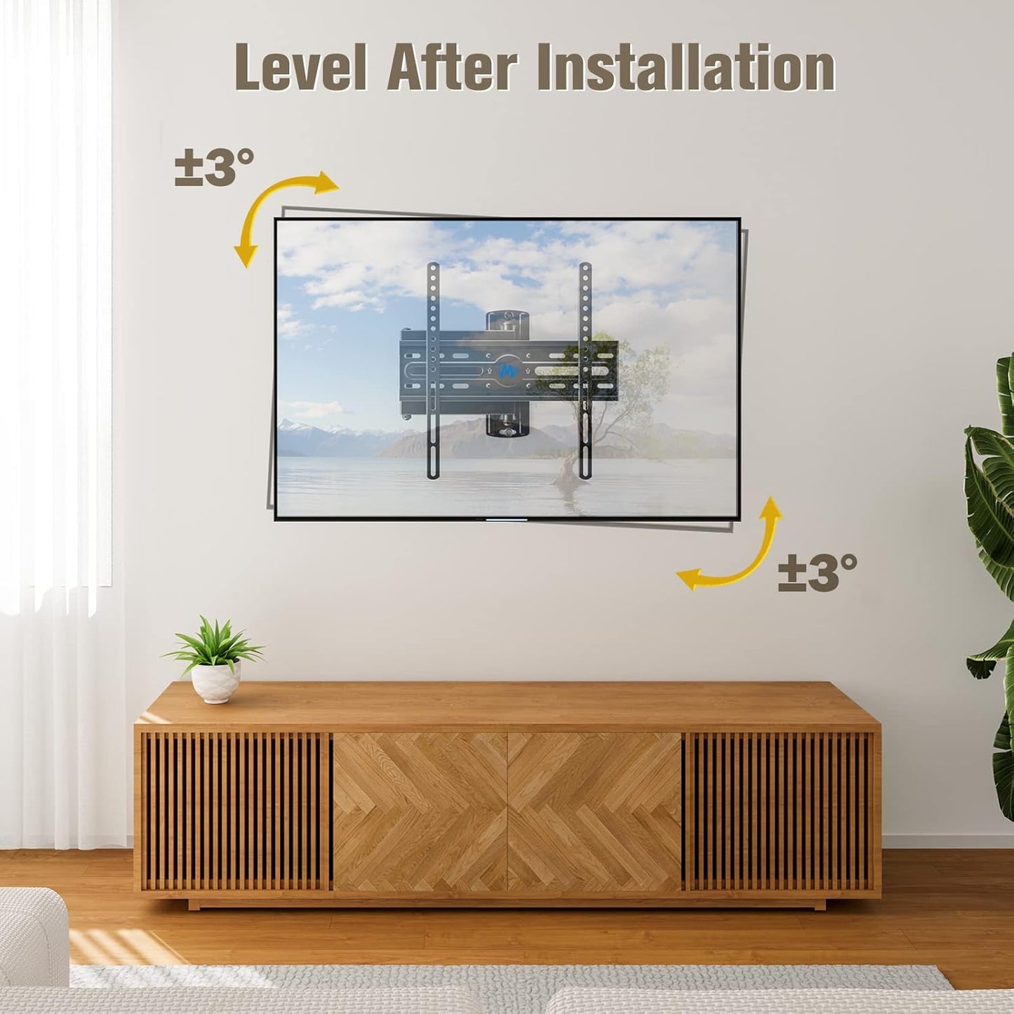 Mounting Dream Full Motion TV Wall Mount Corner Bracket with Center Design for Most of 26-55 Inch LED, LCD, OLED Flat Screen TV, with Swivel Articulating Arm, up to VESA 400x400mm, 60LBS, MD2377