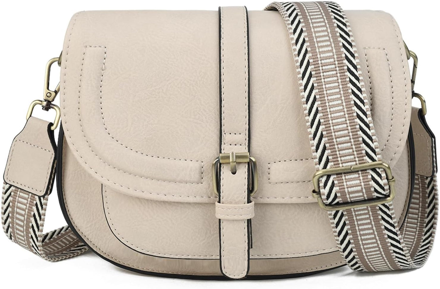 Crossbody Bags for Women Small Over the Shoulder Saddle Purses and Boho Cross body Handbags,Vegan Leather