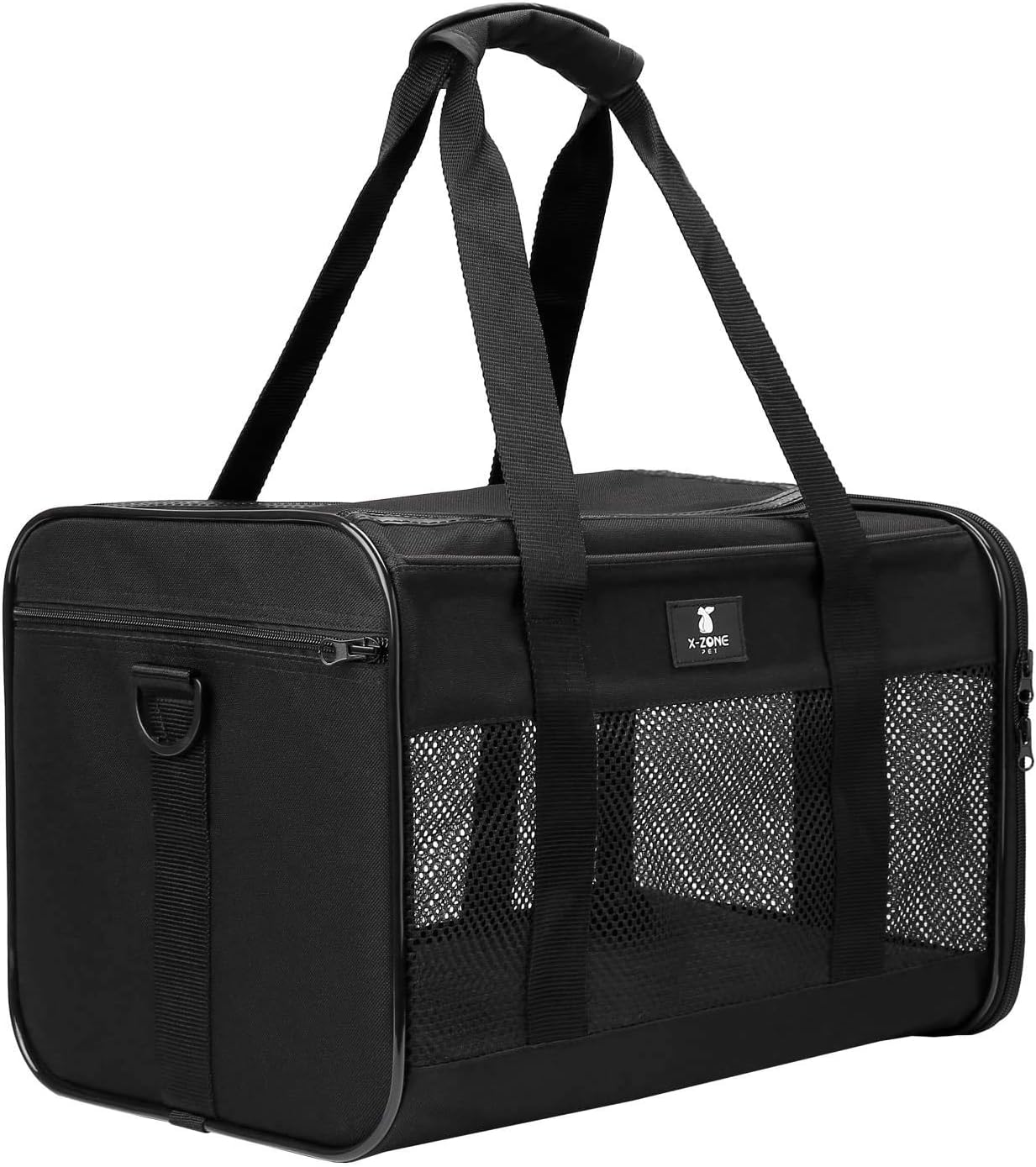 X-ZONE PET Cat Carrier Dog Carrier Pet Carrier for Small Medium Cats Dogs Puppies of 15 Lbs,Airline Approved Soft Sided Pet Travel Carrier,Dog Carriers for Small Dogs - Black Grey Purple Blue Brown