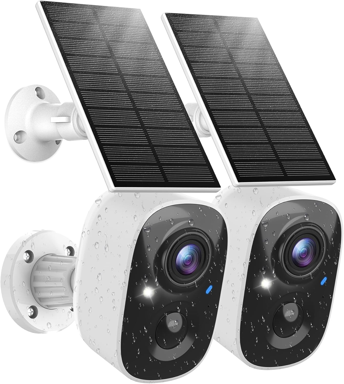 MaxiViz Wireless Camera Outdoor, Battery Powered Security Camera with 2K Color Night Vision, Outside Cameras with AI Motion Detection, 2-Way Talk, IP66 Weatherproof, SD/Cloud Storage, 2 Packs