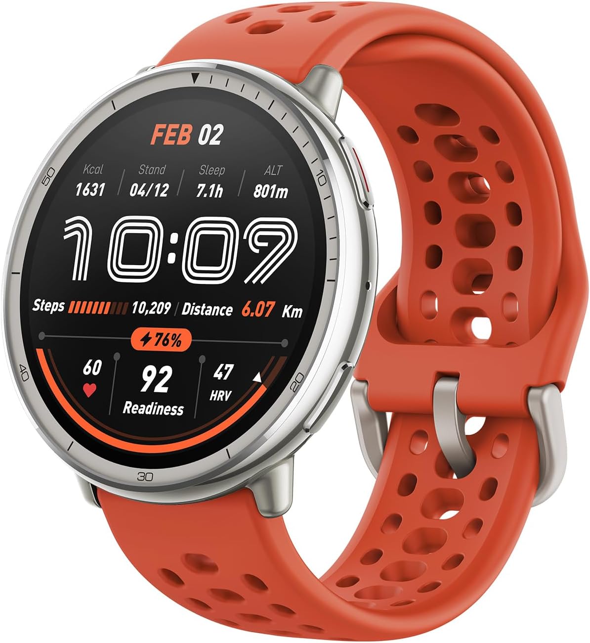 Amazfit Active 2 Smart Watch 44mm, GPS Maps with Direction, Fitness Tracker, 10 Day Battery, Sleep Monitor, 160+ Sport Modes, Water Resistant, for Android & Apple iPhone, Black Sport Silicone