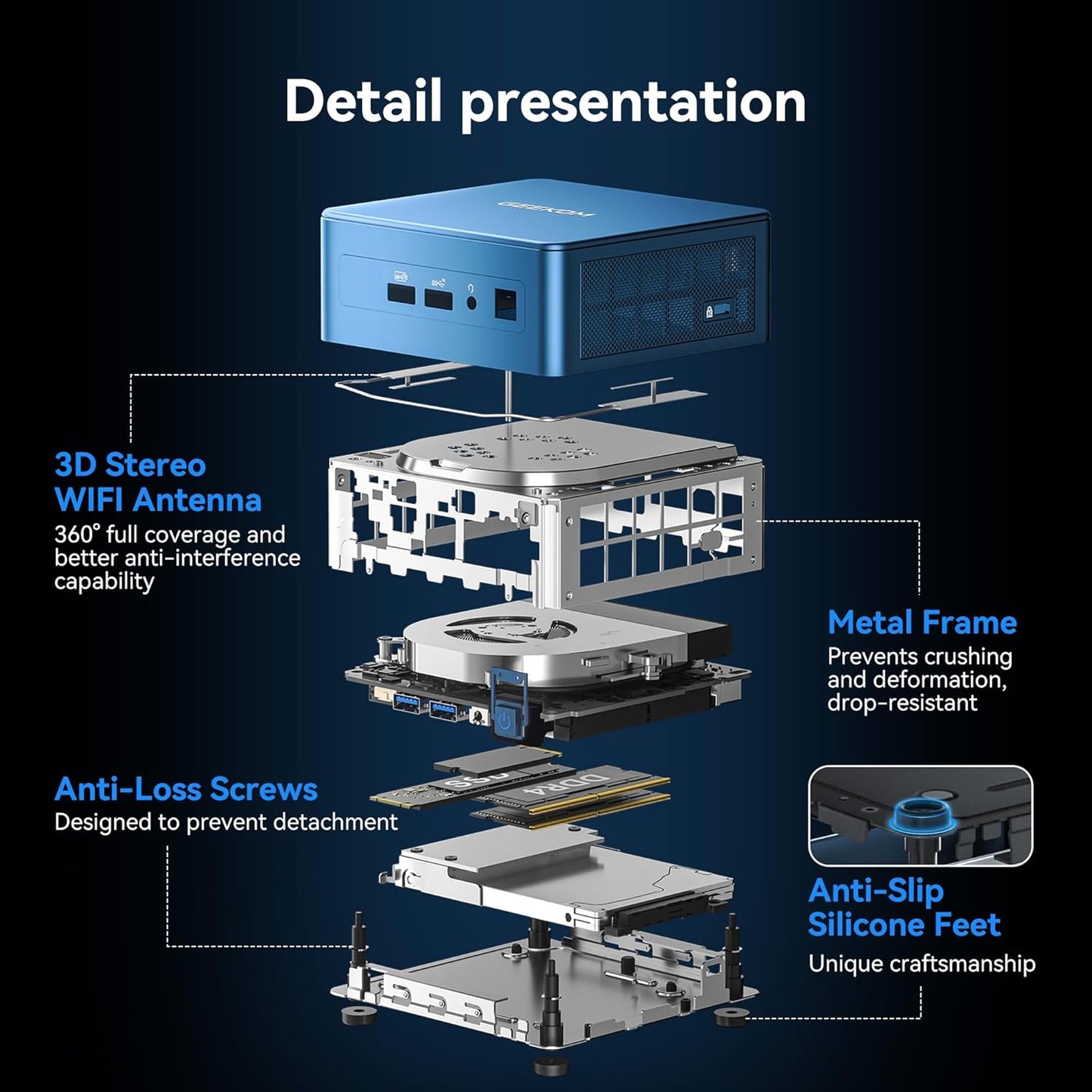GEEKOM IT12 Mini PC(3-Year Quality Support) with 12th Gen Intel i9-12900HK, NUC 12 Mini Desktop(Up to 5GHz), 32GB DDR4& 1TB M.2 2280 NVMe Gen4*4 SSD, Win11 Pro, 8K/Quad Display/USB4/WiFi 6E/BT5.2