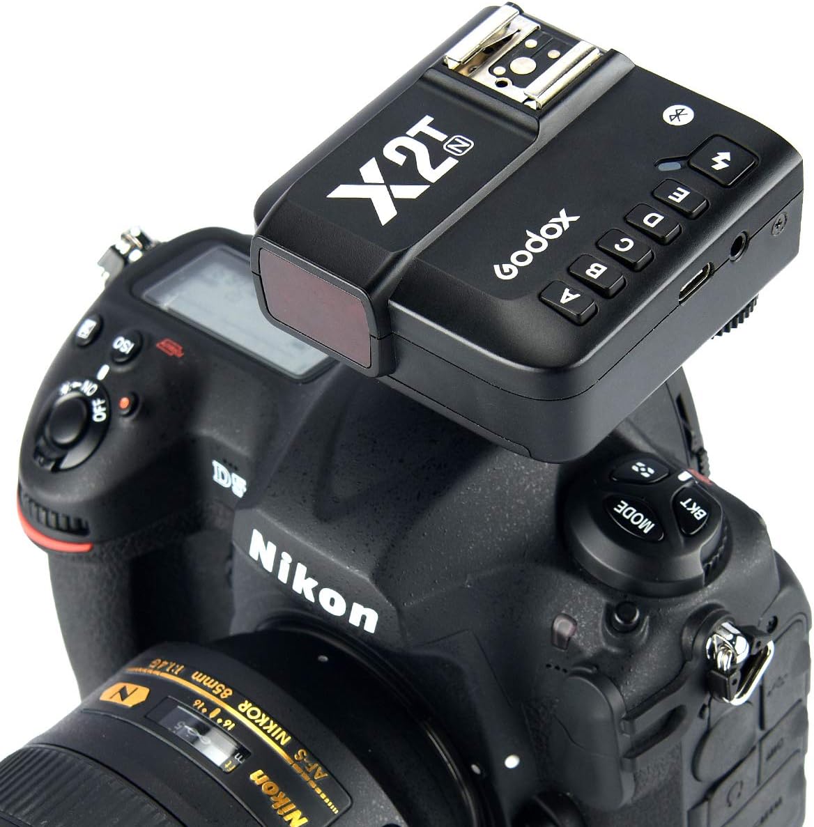 Godox X2T-N TTL Wireless Flash Trigger for Nikon Bluetooth Connection Supports iOS/Android App Contoller,1/8000s HSS,TCM Function,Relocated Control-Wheel,New AF Assist Light