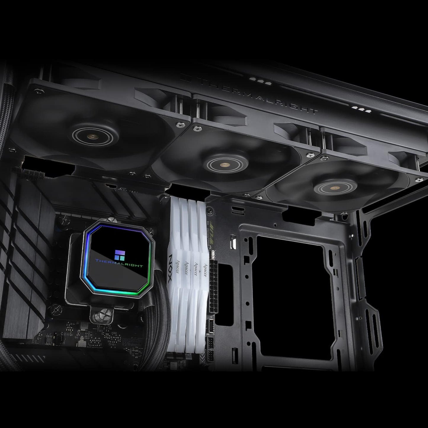 Thermalright Frozen Prism 360 Black AIO Water Cooler,Liquid CPU Cooler, 3×120mm PWM Fans Water Cooling System,1850RPM High Speed,Compatible with AMD/AM4/AM5&Intel LGA1151/1200/2066/1700