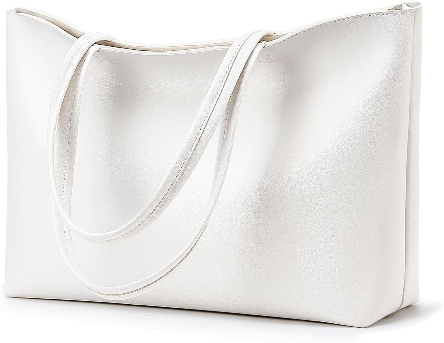 KALIDI Tote Bag Zipper Shoulder Bag Faux Leather Purses for Women Large Casual Handbag Work Dating College