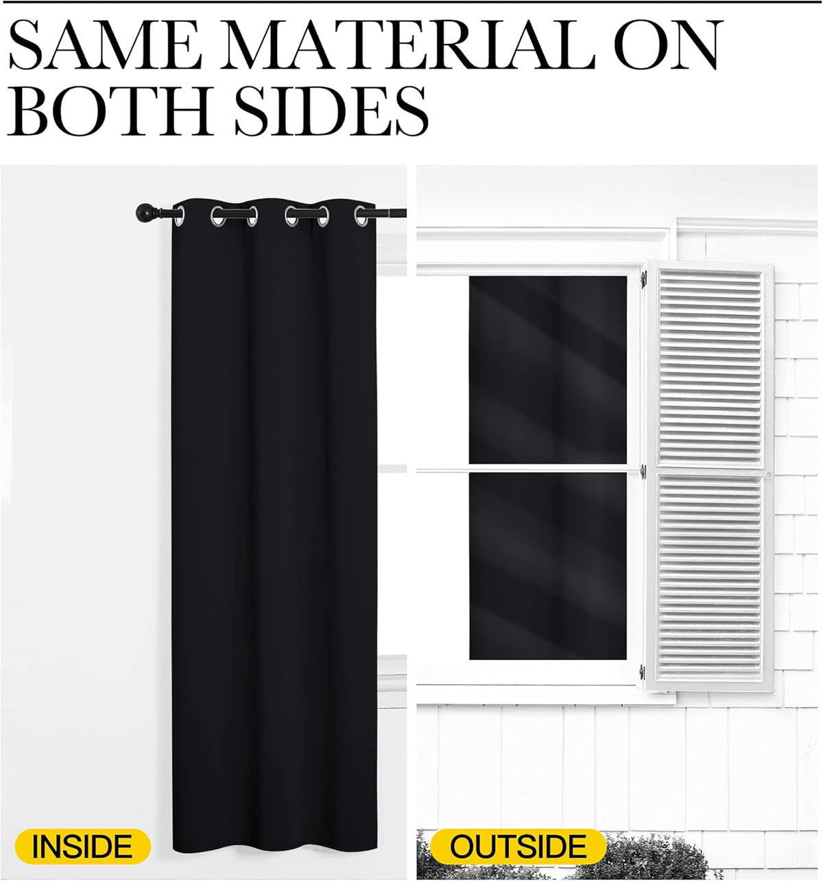 NICETOWN Blackout Curtains 2 Panels for Bedroom- Thermal Insulated Grommet Blackout Curtains 63 Inches Long for Living Room/Kitchen Rideaux occultants (2 Panels, W42 x L63 -Inch,Grey) - PuriLite