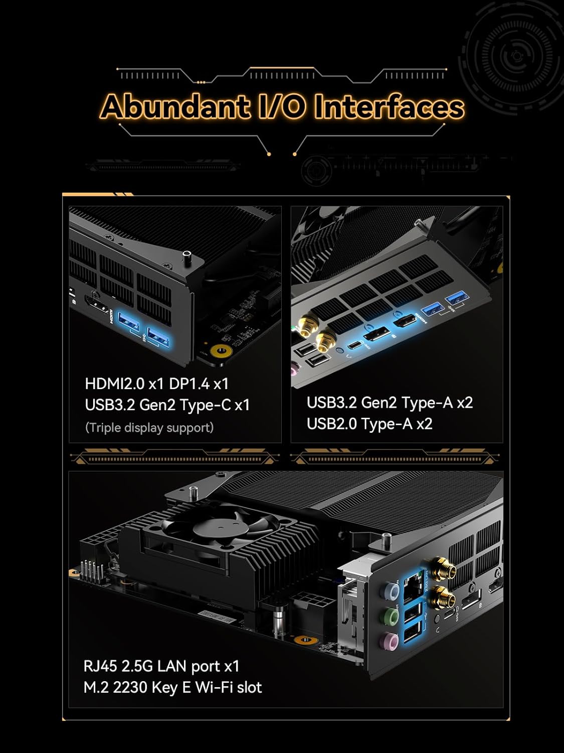 MINISFORUM BD795i SE Mini ITX Motherboard, AMD Ryzen 9 7945HX, 16 C/32 T,Up to 5.4 GHz,PCIe 5.0 x16 Slot, Dual PCIe4.0 M.2 Support, DDR5,8K Triple Output with HDMI/DP/USB-C, RJ45 2.5G, USB 3.2 Gen 2