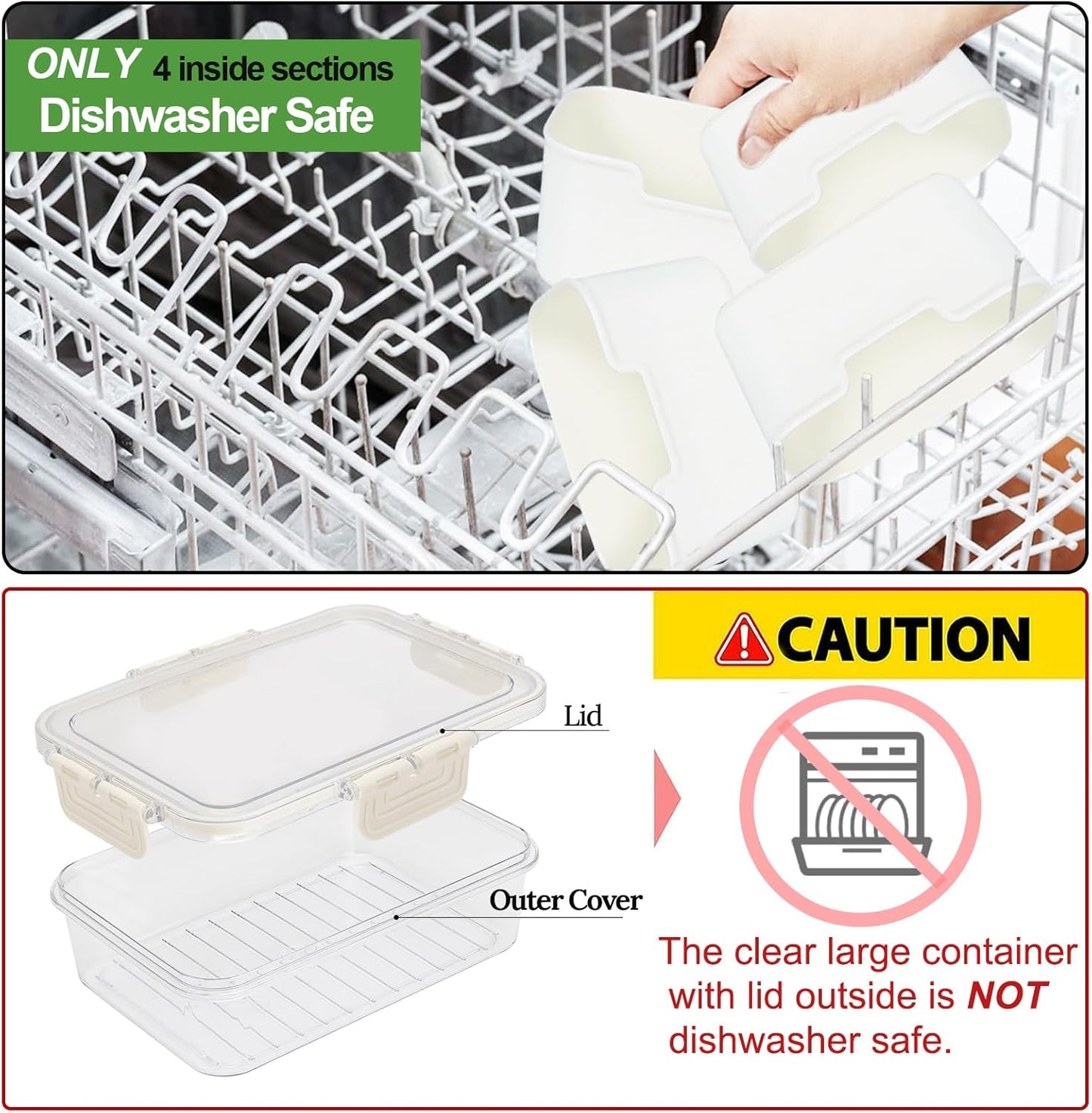 Purilite Select Clear Compartmentalized Snack Box