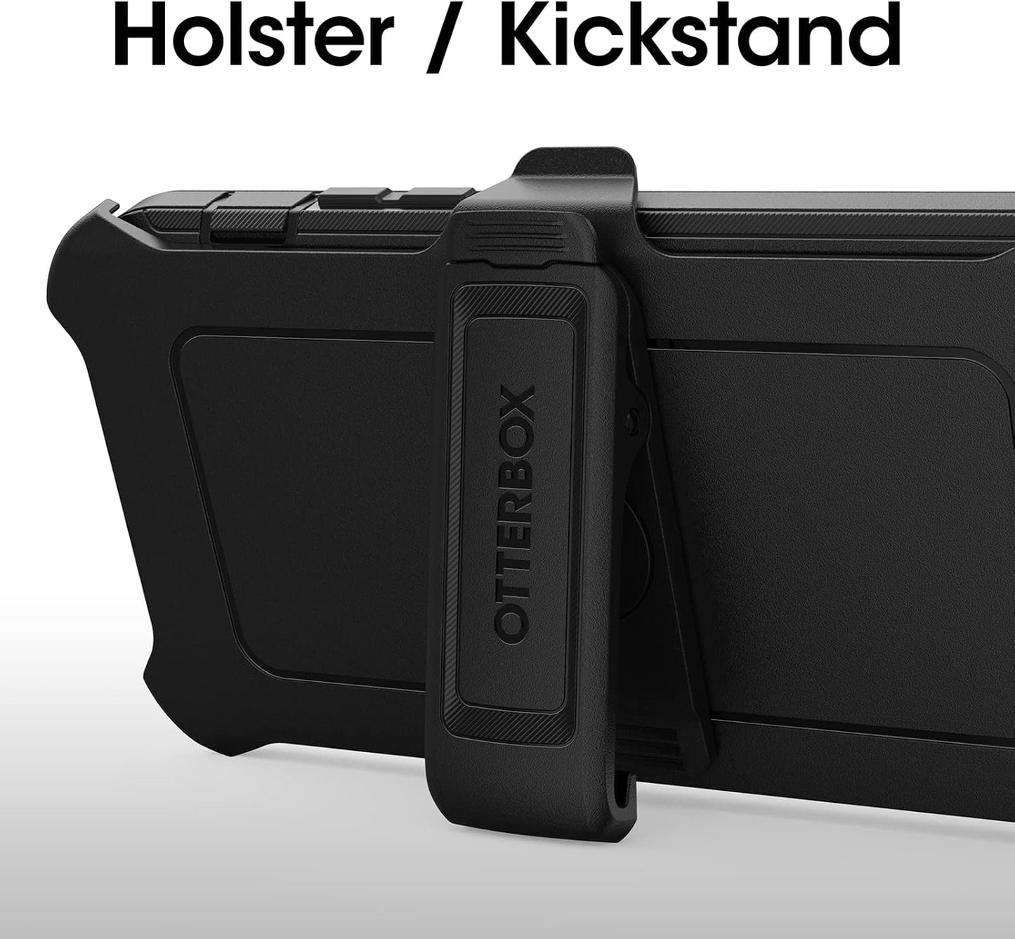 OtterBox iPhone 14 Pro Max (ONLY) Defender Series Case - Black, Rugged & Durable, with Port Protection, Includes Holster Clip Kickstand